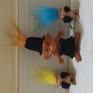 Vintage 1991 Acme Troll Keychains
